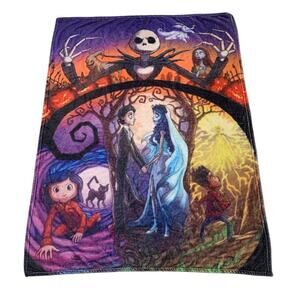 The Nightmare Before Christmas Gang Fleece Throw Blanket 56X40 V GREAT GIFT